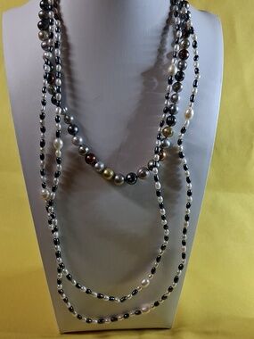 2 Multicolor Pearl Strand Necklace - Women Jewelry
